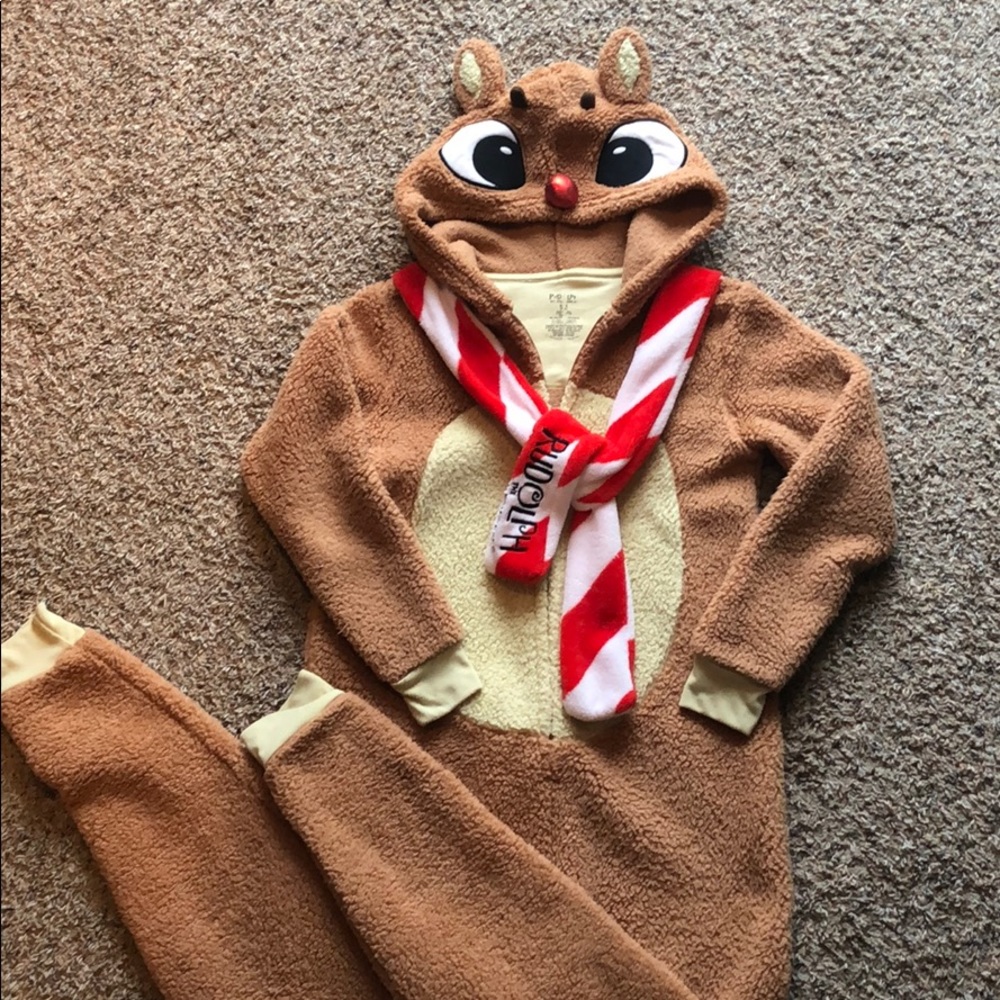 Rudolph the Red nose reindeer onesie